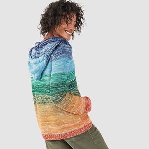Faherty Rainbow Sweater Poncho- NWT